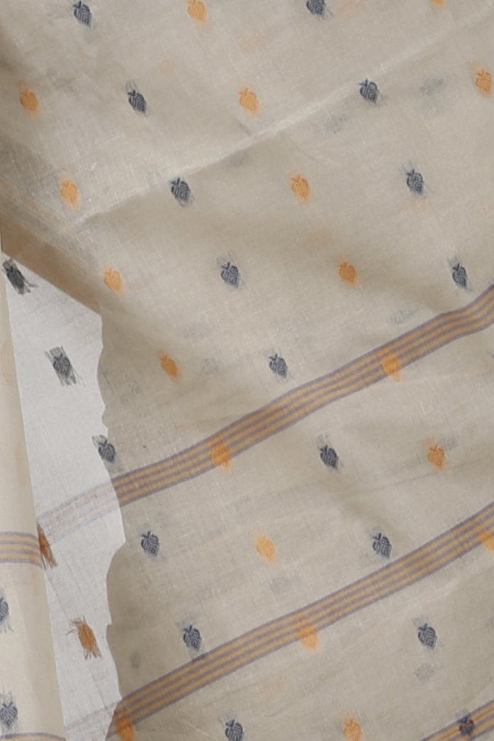 Brown Pure Cotton Uvra Tant Saree (1296)